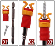 ネジ固定器 2個セット 木工用 ネジホルダー ビスキャッチ クランプ ドライバービット用 DIY 落下防止 紛失防止 汎用 便利