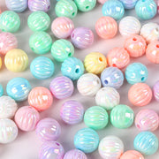 アクリルビーズ 10個セット 直径14mm ハンドメイド アクセサリーパーツ 材料 手作り 手芸 DIY カボチャ型 かわいい