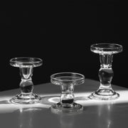 キャンドルホルダー キャンドルスタンド ロウソク立て ガラス製 燭台 蝋燭 ろうそく 透明 クリア インテリア おしゃれ パーティー イベント 高級感