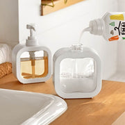 ソープボトル ディスペンサー 300ml 500ml 日用品雑貨 バス用品 詰め替えボトル プラスチック製 ポンプ シャンプー ハンドソープ 洗剤 液体 詰替え容器 クリア 透明 浴室 バスルーム 洗面所 キッチン 台所