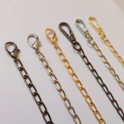バッグ用ショルダーストラップ バッグ用肩紐 カバン用ショルダーストラップ バッグ用アクセサリー バッグパーツ 手芸用雑貨 手芸用品 ハンドメイド雑貨 スクエアチェーン カニカン ナスカン シンプル カジュアル クール かっこいい 可愛い キュート おしゃれ