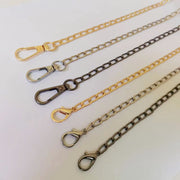 バッグ用ショルダーストラップ バッグ用肩紐 カバン用ショルダーストラップ バッグ用アクセサリー バッグパーツ 手芸用雑貨 手芸用品 ハンドメイド雑貨 スクエアチェーン カニカン ナスカン シンプル カジュアル クール かっこいい 可愛い キュート おしゃれ