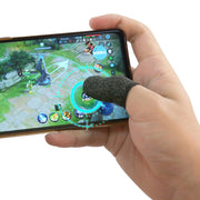 スマホ用指サック 2個セット フィンガーキャップ ゲーム ゲーミング 指カバー 指紋 手汗 手油 皮脂 防止 極薄 薄手 操作性 通気性 荒野行動 PUBG ツムツム モバイル