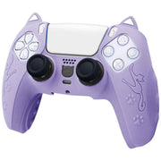 PS5コントローラー用 プレイステーション5用 プレステ5用 プロテクトカバー シリコン製 保護 滑り止め 耐衝撃 猫耳 可愛い