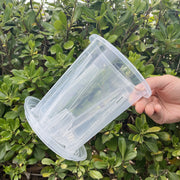 植木鉢 単品 1個 14cm 16cm トレイ付き 受け皿付き 鉢植え プランター フラワーポット プラスチック クリア 透明 通気性 排水穴 軽量 園芸 植物 花 フラワー ガーデニング 多肉植物 シンプル