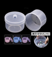 消毒用カップ 蓋付き 除菌カップ 収納ケース 入れ物 ボックス 2重 ネイルアート用品 ネイル用品 ネイルツール ネイルビット クリーニングトレイ 水切り 円柱 保管 トレイ ネイルサロン シンプル