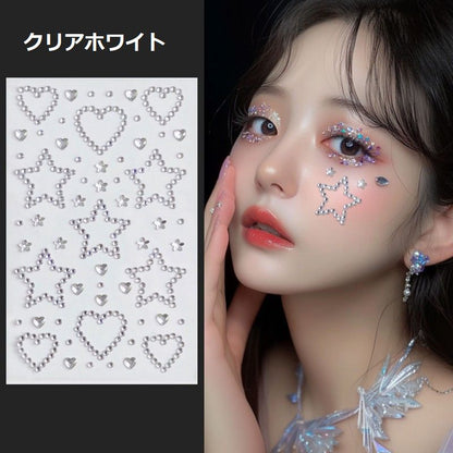 デコシール フェイスシール フェイスステッカー ネイルシール ボディーシール キラキラ 商品画像4