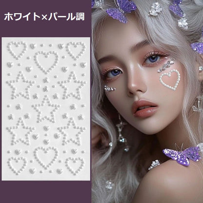 デコシール フェイスシール フェイスステッカー ネイルシール ボディーシール キラキラ 商品画像5