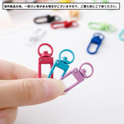 ナスカン 同色5個セット 手芸 クラフトパーツ ハンドメイド 金具 留め具 リング カラビナ 回転式 キーホルダーパーツ 接続パーツ キーチェーン アクセサリー ストラップ 金属製 ポップ カラフル かわいい