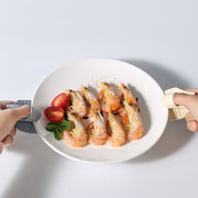 鍋つかみ 同色2個セット 指先ミトン ハンドグリップ 3本指 皿 キッチン用品 キッチンツール シリコン シンプル 滑り止め おしゃれ コンパクト 台所 便利