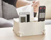 ティッシュケース ティッシュボックス 小物入れ付き プラスチック リモコン入れ 収納ケース 多機能 かわいい おしゃれ 日用品 生活雑貨 インテリア雑貨