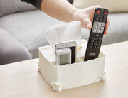 ティッシュケース ティッシュボックス 小物入れ付き プラスチック リモコン入れ 収納ケース 多機能 かわいい おしゃれ 日用品 生活雑貨 インテリア雑貨