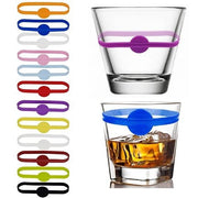 グラスマーカー 12個セット シリコン製 飲み物識別タグ ワイン ビール パーティー 来客用 宴会 テーブル用品 ドリンク目印 カラフル 簡単 便利