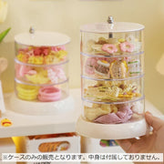 アクセサリーケース アクセサリーボックス 3段 4段 5段 回転式 収納ボックス 小物入れ 円柱型 コンパクト クリア ネックレス ピアス イヤリング 指輪 整理 整頓 収納 おしゃれ かわいい