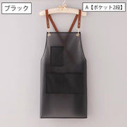 ワークエプロン 首掛け 汚れ防止 防水 ポケット付き 男女兼用 レディース メンズ 料理 キッチン ガーデニング シンプル おしゃれ スタイリッシュ 作業 業務 女性用 男性用