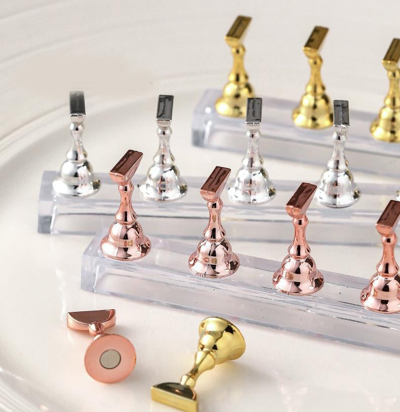 ネイルチップスタンド 5個セット マグネット 磁石 ネイルアート用 クリア台座 商品画像5