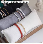 アクセサリークッション 単品 1個 19×8cm ベロア調 レザー調 アクセサリースタンド アクセサリーケース ディスプレイ インテリア 小物 ブレスレット ネックレス 店舗 お店 展示 撮影 保管 お洒落 上品