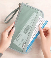 パスポートケース お薬手帳ケース 通院ケース 母子手帳 通院ポーチ スキミング防止 RFID 大容量 ポケット多め 診察券 保険証 搭乗券 カード グレー ブラック ピンク シンプル 貴重品 トラベル 通帳 家計 管理 硬貨 盗難防止