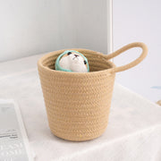 収納バスケット 収納かご 収納ボックス おもちゃ箱 おもちゃ収納 ストレージバスケット 円柱型 持ち手付き 小物入れ 子供部屋 おもちゃ入れ 衣類収納 おむつ収納 整理整頓 片付け 持ち運び 便利 キッズルーム 省スペース かわいい シンプル おしゃれ ナチュラル