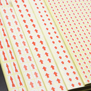 矢印ステッカー やじるしステッカー シール ラベル 文房具 文具 マーキング 目印 マーク 不良品 検査 仕事 便利