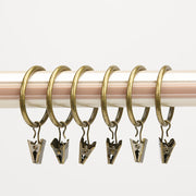 カーテンリング スライドリング リングランナー 同色10個セット ワイヤー太さ3.5mm 内径25mm 32mm 35mm 38mm クリップ付き カーテンフック カーテンクリップ カーテンライナー シャワーカーテン 暖簾 カーテンポール ブラインド シンプル レトロ風 アンティーク調 メタルカラー シルバーカラー ゴールドカラー ブロンズカラー