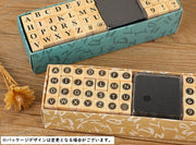 アルファベットスタンプ ABCスタンプ 数字スタンプ スタンプ台付き 英語スタンプ 英数字 数字 英字 大文字 小文字 スタンプ はんこ 絵文字 記号 おしゃれ かわいい シンプル 手帳 スケジュール帳