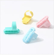 ヤーンガイド 3個セット 毛糸ガイド 編み物用品 手編み 編み分け 編み込み ツール 指サック 糸ガイド 糸分け 手芸用品 フィンガーガイド DIY 手作り ハンドメイド