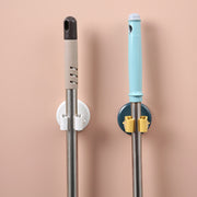 モップホルダー 2個組 ほうきホルダー フック 壁掛け 貼り付け 粘着シール固定 穴あけ不要 取り付け簡単 傘掛け 掃除用具収納