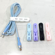 ケーブルバンド ケーブルホルダー 2個セット 整理用品 シリコン 調節可能 まとめる スッキリ 片付け 紛失防止 充電器 コード 便利 簡単 シンプル おしゃれ PCアクセサリー