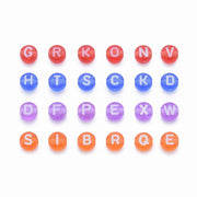 アクリルビーズ 100個入り ハンドメイド アクセサリーパーツ 材料 手作り 手芸 DIY アルファベット 大文字 英字 英語