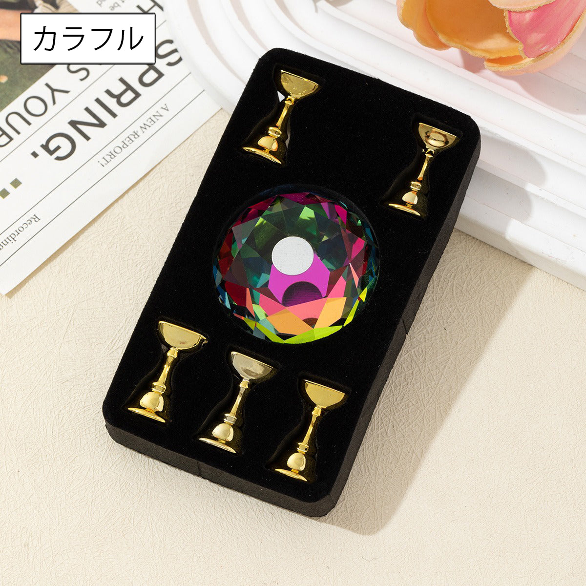 ネイルチップスタンド マグネット式 ネイルアート用品 宝石風 ネイル展示台 撮影用 商品画像5