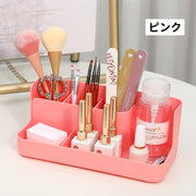 メイクボックス コスメボックス 化粧品収納 コスメ収納 仕切り付き ペン立て 文房具入れ 小物入れ メイク道具入れ 卓上 整理整頓 スッキリ