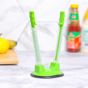 ストックバッグホルダー バギーラック クリップ キッチン用品 台所用品 キッチン整理用品 置き型 置く 汚れ防止 整理整頓 シンプル ラックスタンド ホルダー 折り畳み