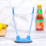 ストックバッグホルダー バギーラック クリップ キッチン用品 台所用品 キッチン整理用品 置き型 置く 汚れ防止 整理整頓 シンプル ラックスタンド ホルダー 折り畳み