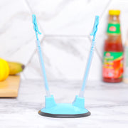 ストックバッグホルダー バギーラック クリップ キッチン用品 台所用品 キッチン整理用品 置き型 置く 汚れ防止 整理整頓 シンプル ラックスタンド ホルダー 折り畳み