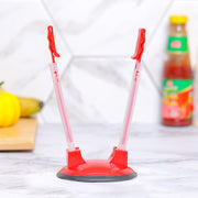 ストックバッグホルダー バギーラック クリップ キッチン用品 台所用品 キッチン整理用品 置き型 置く 汚れ防止 整理整頓 シンプル ラックスタンド ホルダー 折り畳み