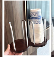 紙コップホルダー 紙コップスタンド 紙コップ収納 カップディスペンサー 使い捨てカップ用 置き型 卓上 木製 おしゃれ シンプル オフィス 家庭