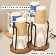 紙コップホルダー 紙コップスタンド 紙コップ収納 カップディスペンサー 使い捨てカップ用 置き型 卓上 木製 おしゃれ シンプル オフィス 家庭