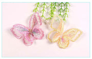 ワッペン 6個セット アップリケ 刺繍パーツ 手芸用品 手作り ハンドメイド モチーフ 蝶々 ちょうちょ型 バタフライ キュート きれいめ 上品 おしゃれ かわいい シンプル アクセント 飾り 装飾 補修 縫い付け 裁縫材料 素材 カラフル
