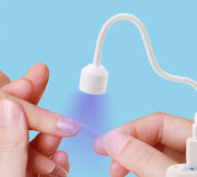 ジェルネイルライト LEDライト USB給電 ネイルアート セルフネイル 硬化 ミニ 小型 携帯 折りたたみ フレキシブルアーム