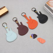 ピックホルダー ギターピックケース キーホルダー ギター用アクセサリー レザー調 持ち運び おしゃれ かわいい