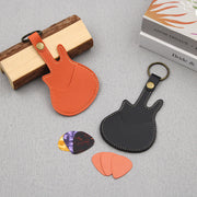 ピックホルダー ギターピックケース キーホルダー ギター用アクセサリー レザー調 持ち運び おしゃれ かわいい