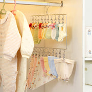 ピンチハンガー クリップ 20個 2段 洗濯バサミ 物干しハンガー ナスカン ステンレス 靴下 ベビー服 収納 省スペース 物干し 部屋干し 室内干し 洗濯 衣類 下着 吊り下げ