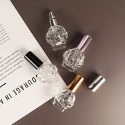 アトマイザー 10ml ガラス製 スプレーボトル 詰め替え容器 小瓶 小分け 蓋付き 香水瓶 薔薇 バラ ミニ コンパクト ポータブル 携帯用 持ち歩き 可愛い おしゃれ