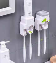 歯ブラシスタンド 歯磨き粉ディスペンサー 歯ブラシ立て 歯ブラシホルダー 歯磨き粉絞り器 歯ブラシ 歯磨き粉 壁掛け 洗面所 浴室 便利 おしゃれ