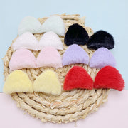 ネコ耳パーツ 猫耳 同色10個セット パーツ ハンドクラフト用品 ハンドメイド DIY 手芸 手作り リメイク 材料 ぬいぐるみ 耳 ヘアピン カチューシャ かわいい キュート 子供 コスプレ ハロウィン イベント