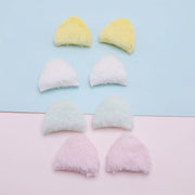ネコ耳パーツ 猫耳 同色10個セット パーツ ハンドクラフト用品 ハンドメイド DIY 手芸 手作り リメイク 材料 ぬいぐるみ 耳 ヘアピン カチューシャ かわいい キュート 子供 コスプレ ハロウィン イベント
