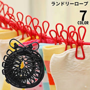 ランドリーロープ 物干しロープ 洗濯ロープ 洗濯バサミ 12ピンチ 部屋干し 室内干し 外干し キャンプ アウトドア 旅行 出張