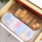 小物入れ 収納ケース 収納ボックス 収納箱 蓋付き 仕切り付き 防塵 半透明 長方形 多用途 整理整頓 ケーブル コード 卓上 机上 デスク 便利
