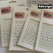 シール ラインストーンシール フェイクパールシール ステッカー 3D キラキラ ビジュー 雫 スター ネイルアート 涙メイク スマホデコレーション 手帳 DIY セルフネイル かわいい キュート